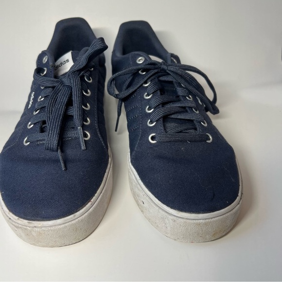 adidas Blue Sneakers with Lightweight Canvas Upper and White Rubber Sole - Picture 3 of 5